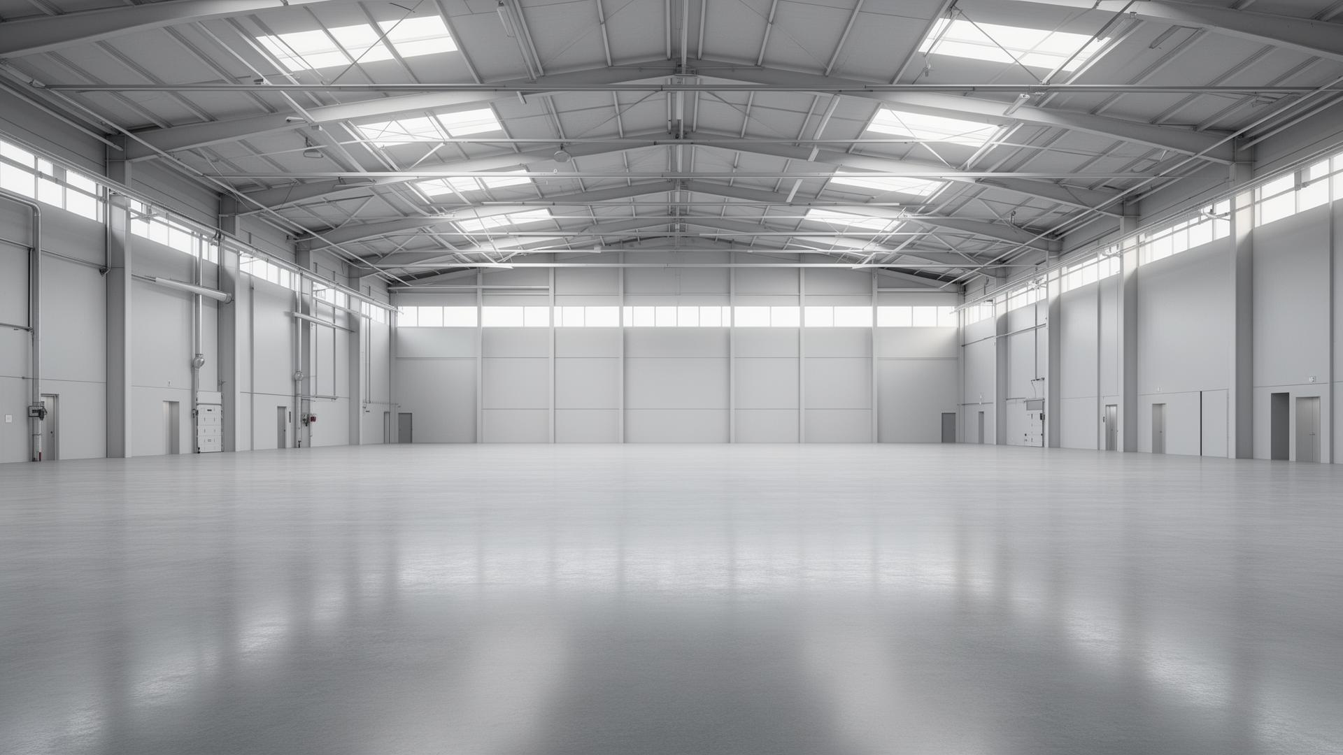 Modern industrial warehouse interior